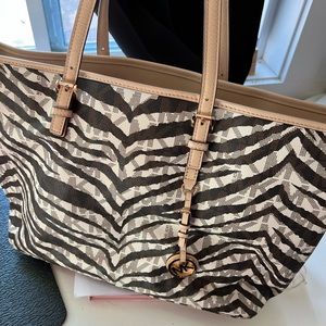 Michael Kors Zebra Jet Set Purse